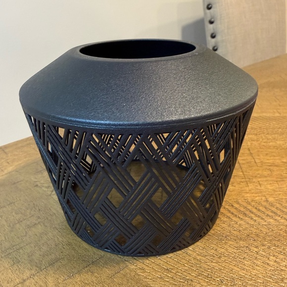 Bath & Body Works Black Metal Geometric Modern Candle Holder 3 Wick Sleeve - Picture 5 of 6